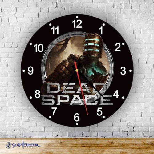 Dead Space Isaac okrúhle sklenené nástenné hodiny