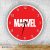 Marvel logo okrúhle sklenené nástenné hodiny