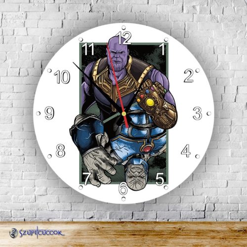 Thanos okrúhle sklenené nástenné hodiny