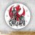 Star Wars droidy okrúhle sklenené nástenné hodiny