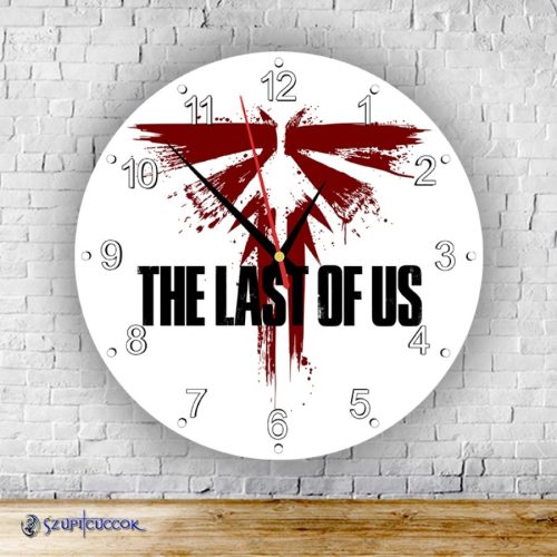 The Last of Us Firefly logo okrúhle sklenené nástenné hodiny