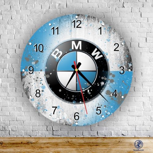 BMW splash sklenené nástenné hodiny