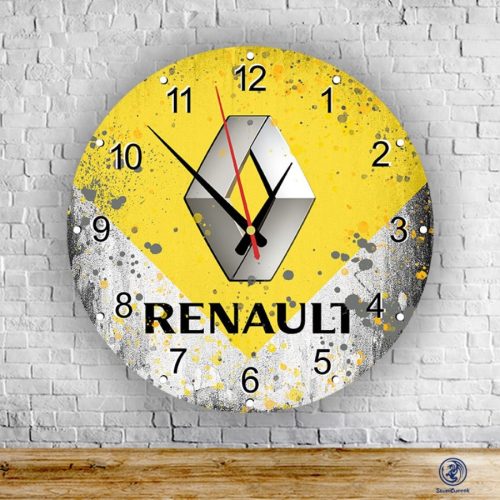 Renault splash sklenené nástenné hodiny
