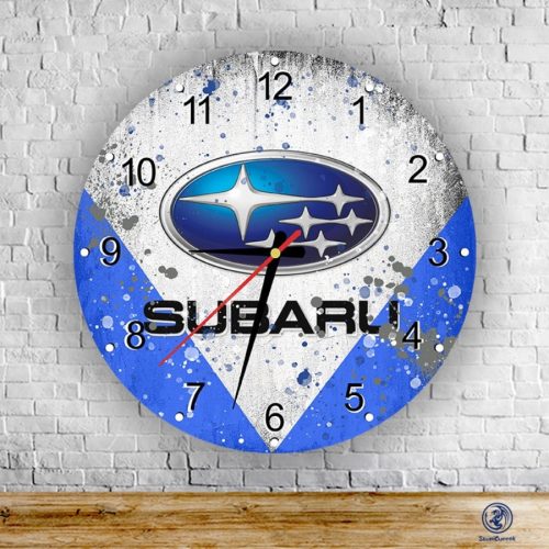 Subaru splash sklenené nástenné hodiny