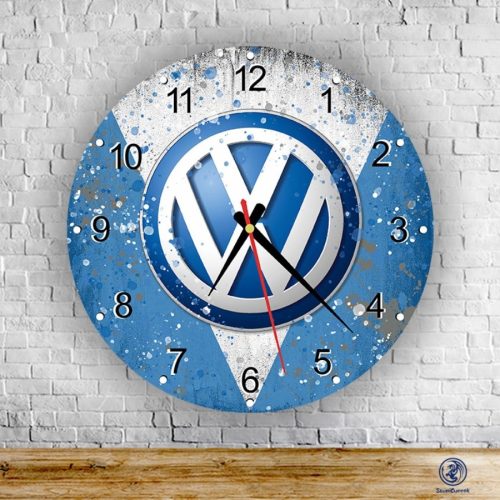 Volkswagen splash sklenené nástenné hodiny