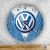 Volkswagen splash sklenené nástenné hodiny