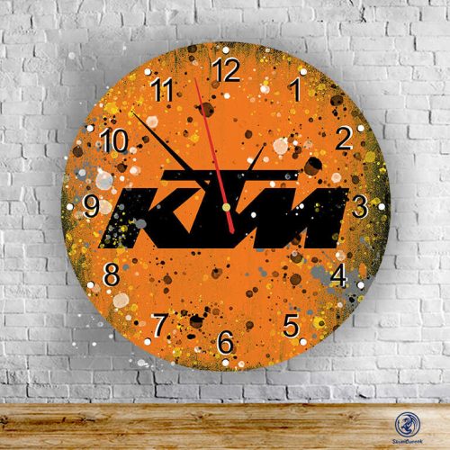 KTM sklenené nástenné hodiny