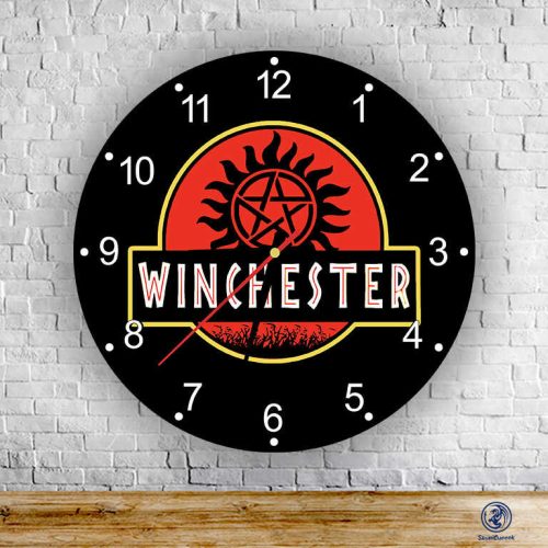 Supernatural - Winchester sklenené nástenné hodiny