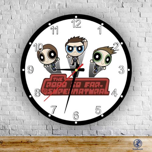 Supernatural - Powerpuff Girls Supernatural sklenené nástenné hodiny