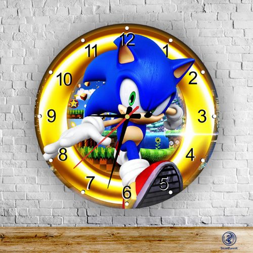 Sonic okrúhle sklenené nástenné hodiny