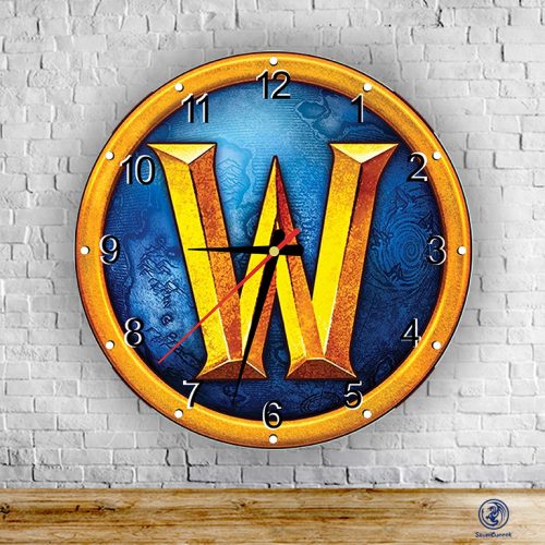 World of Warcraft okrúhle sklenené nástenné hodiny