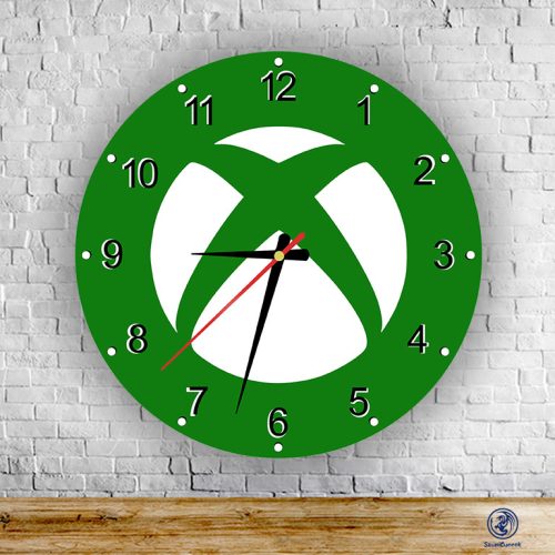 Xbox okrúhle sklenené nástenné hodiny
