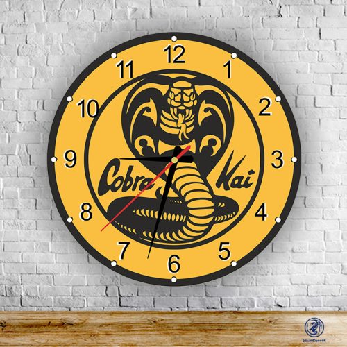 Cobra Kai - okrúhle sklenené nástenné hodiny