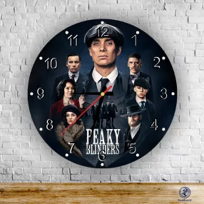 Peaky Blinders - okrúhle sklenené nástenné hodiny