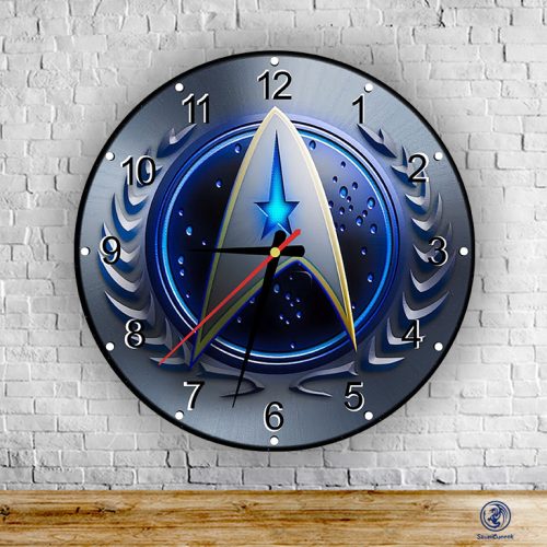 Star Trek - okrúhle sklenené nástenné hodiny