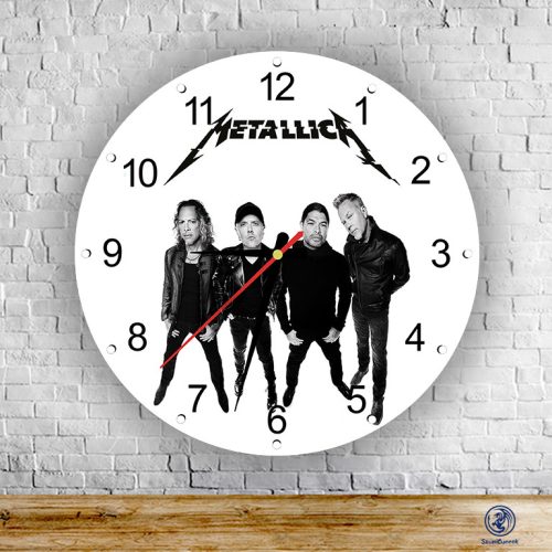 Metallica - okrúhle sklenené nástenné hodiny