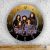 Deep Purple - okrúhle sklenené nástenné hodiny