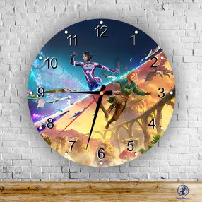 Split Fiction okrúhle sklenené nástenné hodiny