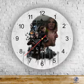 Death Stranding okrúhle sklenené nástenné hodiny