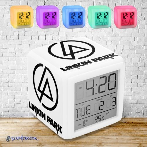 Linkin Park logo meniace farbu svetelný budík