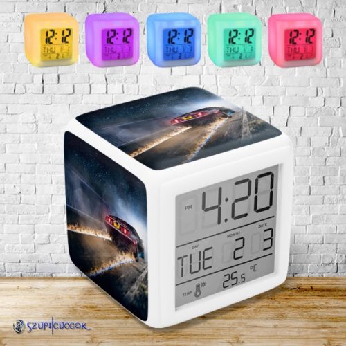 De Lorean 88 mph meniace farbu svetelný budík