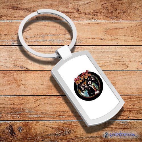 AC/DC band kovová kľúčenka