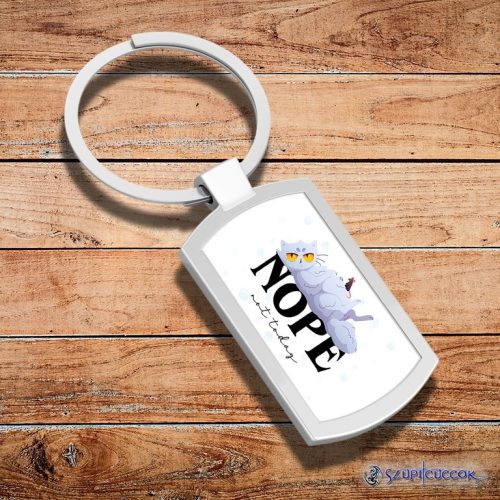 Nie, dnes nie - mačacia kovová kľúčenka