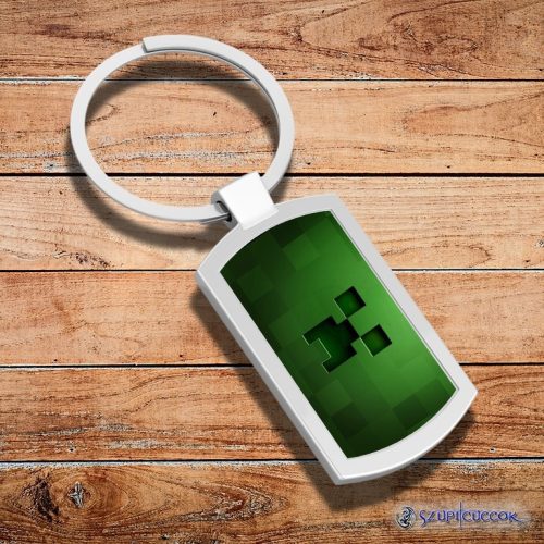 Minecraft - Creeper kovová kľúčenka
