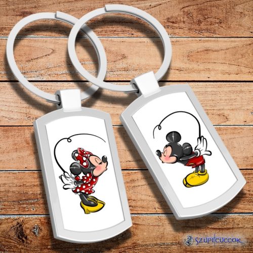 Mickey a Minnie párová kovová kľúčenka (2ks)
