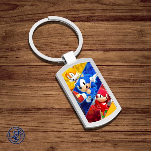 Sonic kovová kľúčenka