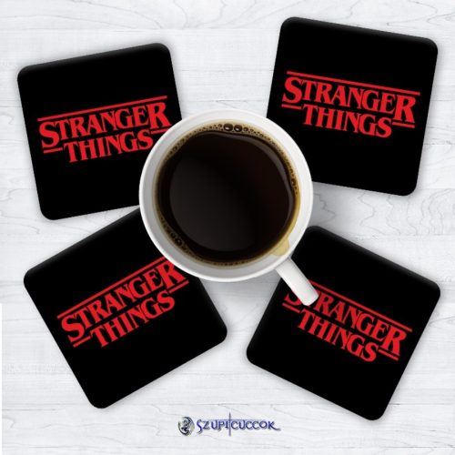 Súprava podložiek pod poháre s logom Stranger Things (4ks)