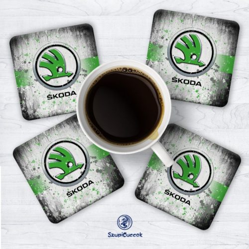 Súprava podložiek pod poháre Skoda splash (4ks)