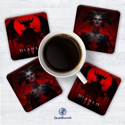 Súprava podložiek pod poháre Diablo IV. Lilith (4ks)