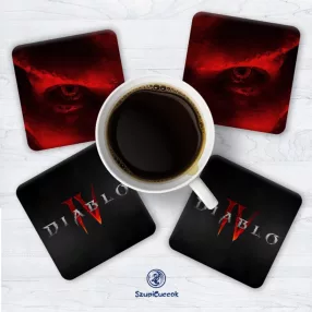 Súprava podložiek pod poháre Diablo IV. Lilith eyes (4ks)