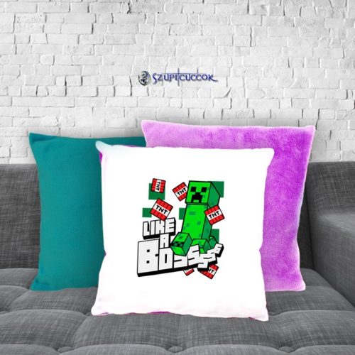 Minecraft - Like a boss plyšová obliečka na vankúš (viac farieb)