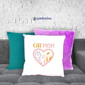 Cat Mom obliečka na vankúš (viac farieb)