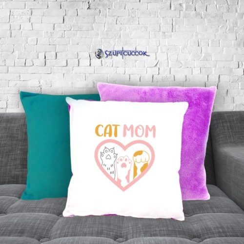 Cat Mom obliečka na vankúš (viac farieb)