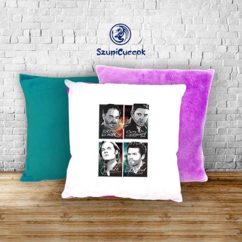 Supernatural Sam, Castiel, Dean, Crowley plyšová obliečka na vankúš (viac farieb)