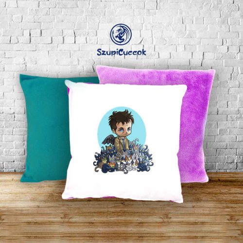 Supernatural - Chibi Castiel plyšová obliečka na vankúš (viac farieb)