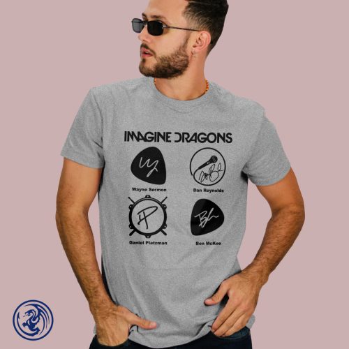 Imagine Dragons - Autogram - logo, pánske tričko