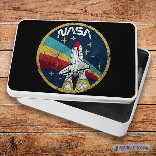 Nasa retro logo kovový sendvičový box (úložný box)