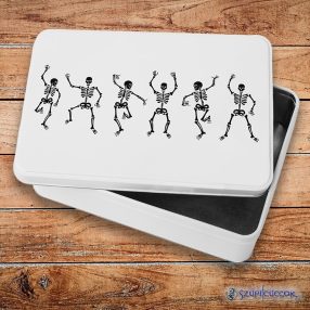   Halloween - tanec kostí kovový sendvičový box (úložný box)