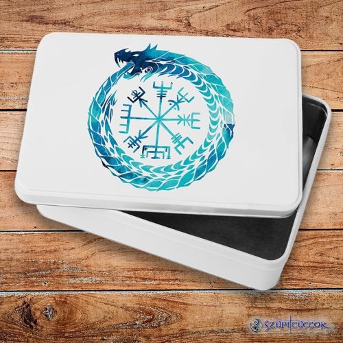 Jormungandr a vegvisir kovový sendvičový box (úložný box)