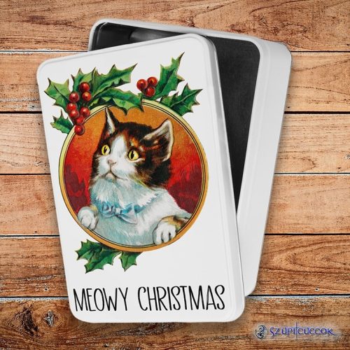 Meowy Christmas kovový sendvičový box (úložný box)