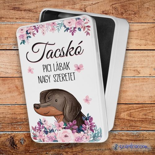 Veľká láska - Jazvečík kovový sendvičový box (úložný box)