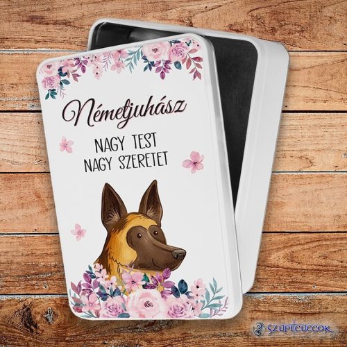 Veľká láska - Nemecký ovčiak kovový sendvičový box (úložný box)