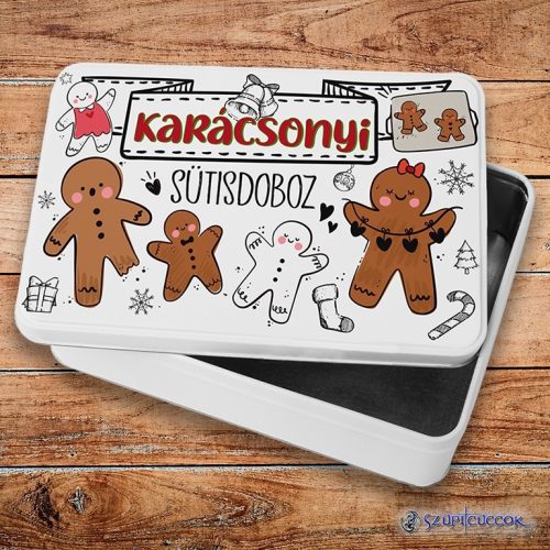 Vianočná krabička na sušienky kovový sendvičový box (úložný box)