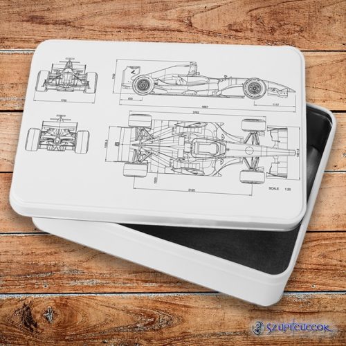 F1 pretekárske auto parametre kovový sendvičový box (úložný box)