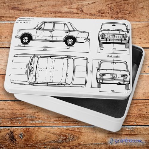 Lada auto parametre kovový sendvičový box (úložný box)