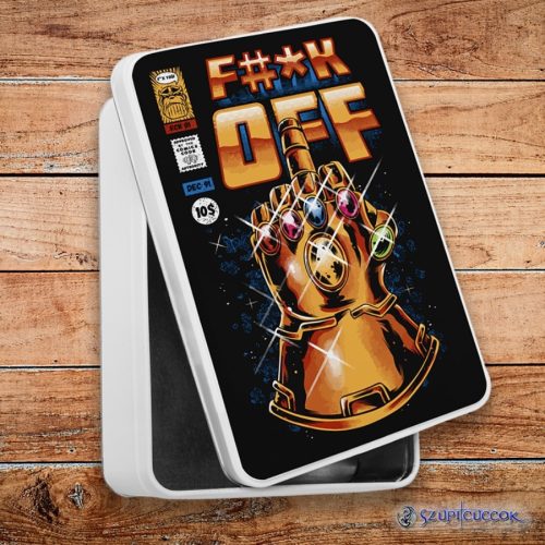 Marvel Avengers Thanos F**k off! kovový sendvičový box (úložný box)